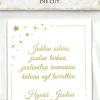 Askartelukuvio Jouluteksti Kultafolio 6Kpl/Pkt