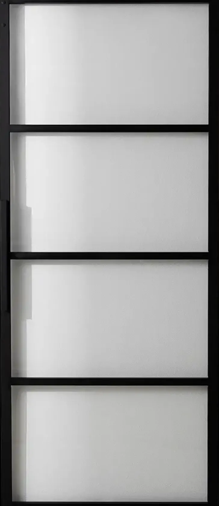 Habo Ovi Square 1000X2133X28 Musta /Lasi