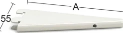 Habo U-Kannatin 611 35Cm Valkoinen