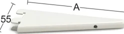 Habo U-Kannatin 611 15Cm Valkoinen