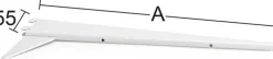 Habo U-Kannatin 611 50Cm Valkoinen