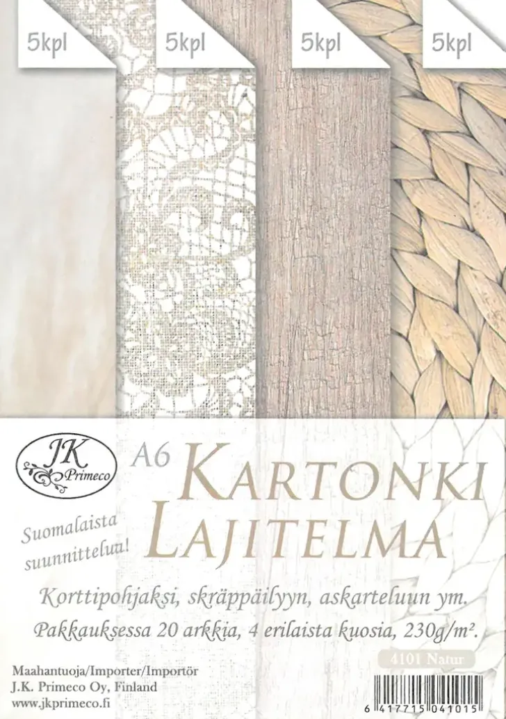 J.K. Primeco Kartonkilajitelma A6 Natur 20 Ark