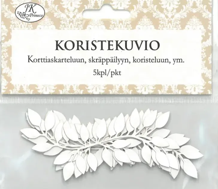 J.K. Primeco Koristekuvio Oksa Valkoinen 5Kpl/Pkt