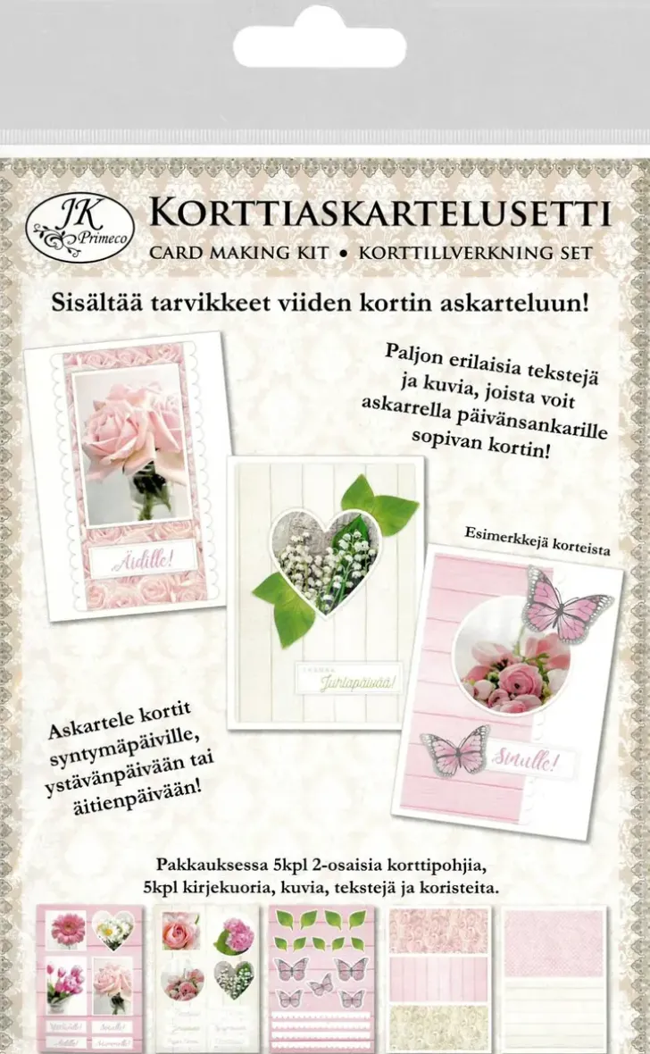 J.K. Primeco Korttiaskartelusetti Kukat