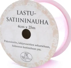 J.K. Primeco Lastusatiininauha Vaaleanpunainen 4Cm X 25M