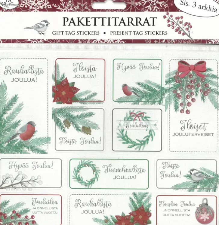 J.K. Primeco Pakettitarra Havut Ja Marjat 3 Ark