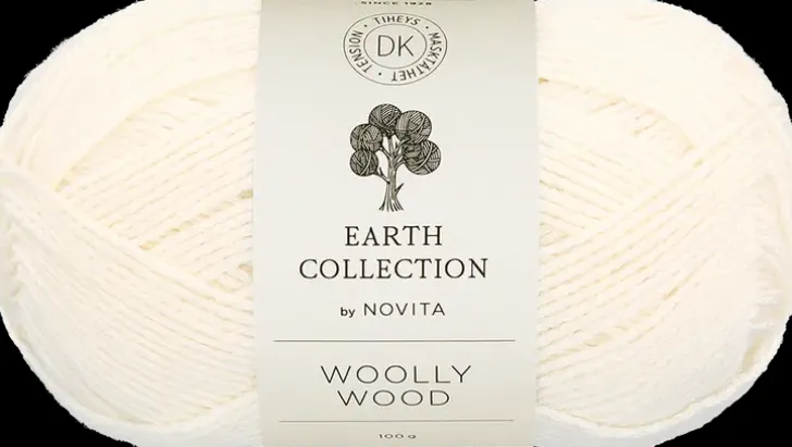 Novita Woolly Wood 100G 010 Luonnonvalkoinen