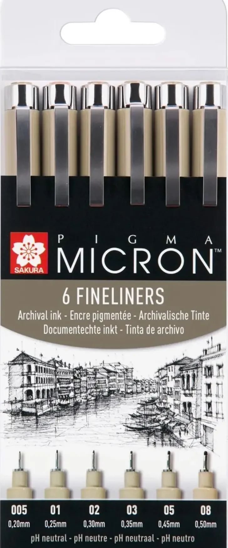 Sakura Micron Musta Kuitukynasarja 6Kpl