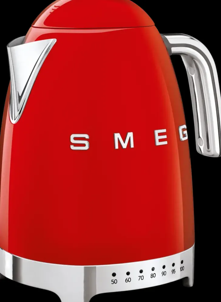 Smeg Punainen Vedenkeitin Lampotilansaadolla Klf04Rdeu