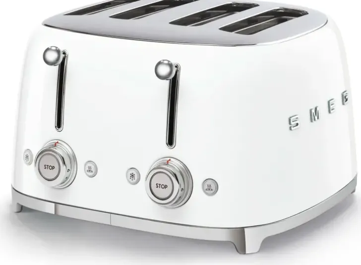 Smeg Tsf03Wheu 4-Viipaleen Leivanpaahdin Valkoinen