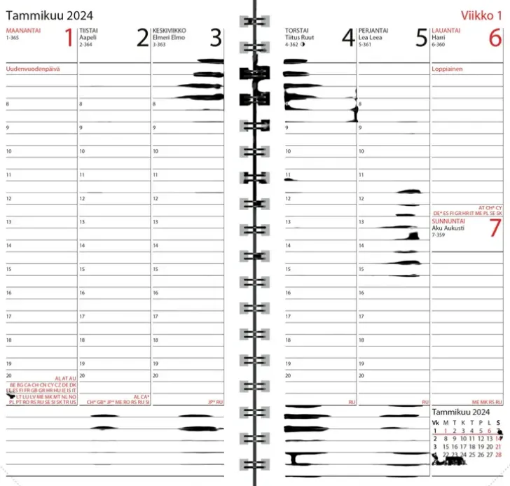 Taskukalenteri Agenda, Ruusukulta