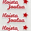 Tekstitarra Jouluteksti + Tahdet Punainen 2Ark/Pkt